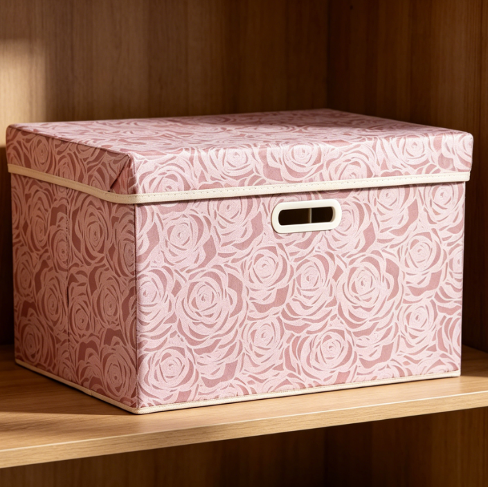 Large Collapsible Storage Bin with Lid
