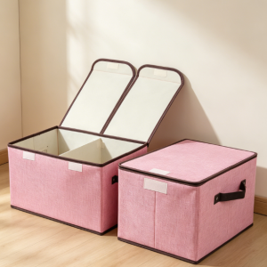 Foldable Fabric Storage Box with Dividers