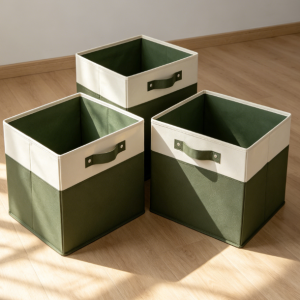 Foldable Cloth Storage Bins with Lid 2 Pack