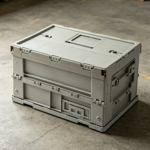 Large Plastic Folding Storage Crates 3 Pack