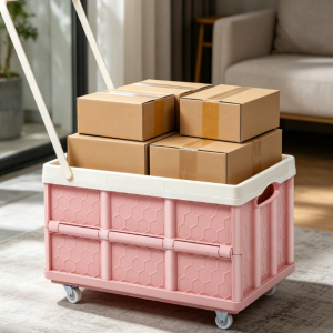 Plastic Storage Bin with Lid for Desktop