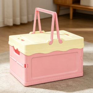 Foldable Plastic Storage Crates 2 Pack
