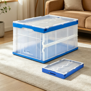 Folding Plastic Storage Box for Home Organization